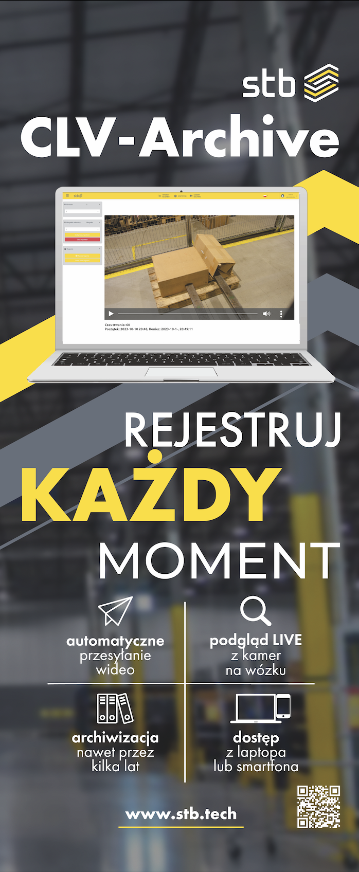 CLV-Archive to system automatycznego zapisu materiału wideo z wózka widłowego